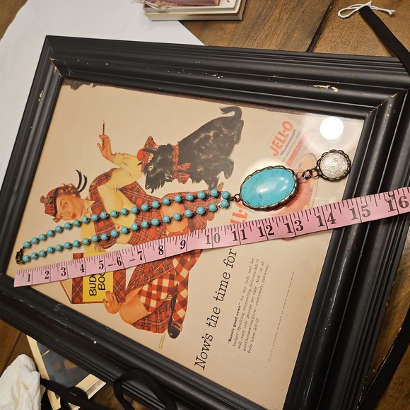 Howlite Beaded Necklace with Pendant - Picture 3 of 5